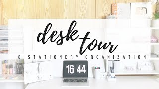 2018 Desk tour  How I organize my stationery  studytee [upl. by Barker726]