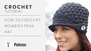 Crochet Womens Peak Hat [upl. by Adnowat]