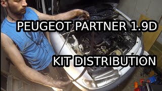 On change le kit distribution du Partner 19d  moteur DW8 [upl. by Jacobsohn]