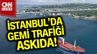 Olumsuz Hava Koşulları Nedeniyle İstanbul Boğazında Gemi Trafiği Askıya Alındı  Haber Sondakika [upl. by Cassaundra]