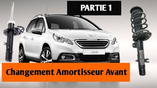 Changement Amortisseur Avant Peugeot 2008 PARTIE 1 [upl. by Isla]