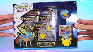 Opening a Pokemon Celebrations Deluxe Pin Box [upl. by Clayberg]