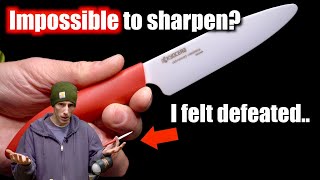 Why Ceramic Knives Are Almost IMPOSSIBLE to Sharpen [upl. by Assile]