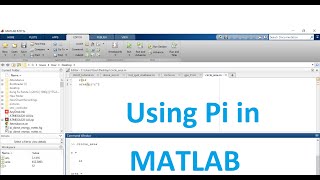 How to use pi in matlab  Using pi in matlab [upl. by Ahola]