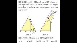 EŞKENAR ÜÇGEN 1 SORU 1 NET yks2025 tyt maths geometry [upl. by Stanwinn787]