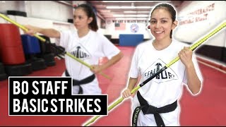 BO STAFF BASIC STRIKES  Bo Staff for Beginners [upl. by Dazhehs]