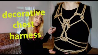 Shibari Chest Harness Tutorial [upl. by Nievelt76]