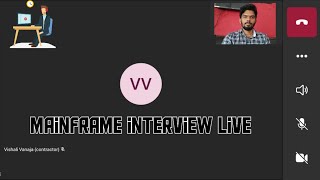 Mainframe interview Live  latest interview Live teams mock interview  CobolJCLVSAMDB2 [upl. by Neelik]