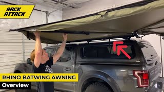 RhinoRack Batwing Driverside Awning Overview Deploy and Stowing [upl. by Isayg]