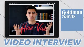 Ace your Goldman Sachs Video Interview  Hirevue Investment Banking [upl. by Larimor127]