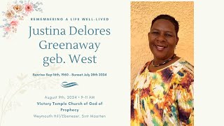 Honoring the Life of Justina Delores Greenaway geb West 19602024  Funeral Service Live Stream [upl. by Edgar]