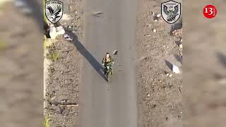 Repost Ukrainian drone crews successfully neutralize Russian military motorcycles [upl. by Noorah448]