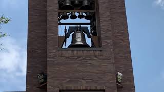 The bells of first Baptist Church strike at 12 o’clock noon [upl. by Milano]