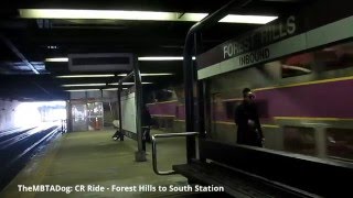 TheMBTADog MBTA Commuter Rail Ride  Forest Hills to South Station 20150421 [upl. by Pavyer]