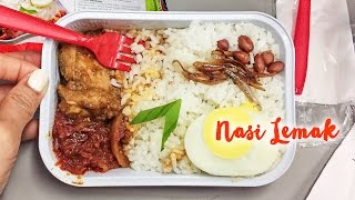 Nasi Lemak on AirAsia ► Malaysian Airplane Food from Bali to Singapore [upl. by Nananne284]