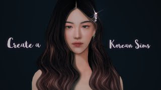 The Sims 4 CAS l Korean ulzzang Girl ❤ l CClist and Tray file [upl. by Eiralih]