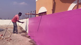 Super fast Spray Painting for home Just 30mins for a floor [upl. by Ecneret]