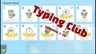 Typing Club Lessons 1  10 [upl. by Stearn]