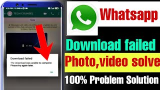 how to fix the download was unable to complete please try again later  download failed whatsapp [upl. by Emsmus]