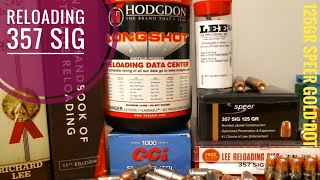 Reloading 357SIG With 125gr Speer Gold Dots Using Hodgdon Longshot amp CCI 500 Primers In Nickel Brass [upl. by Letsirk]