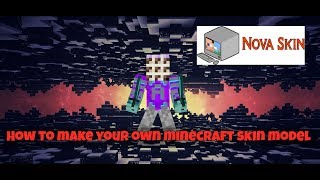 Minecraft Nova Skin tutorial How to make your own minecraft skin model AngloCube [upl. by Neelhtakyram]