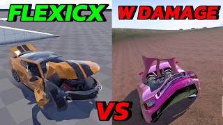 FlexicX Car Crash Simulator vs Wdamage Car Crash Compliation [upl. by Einon]