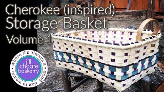 BEGINNER BASKET Cherokee storage basket Vol 1 w Jill Choate [upl. by Yelekreb]