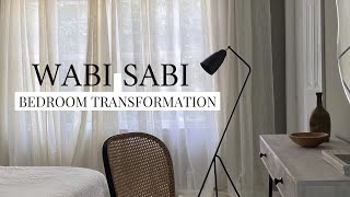 UGLY Small Bedroom TRANSFORMED into a chic WABI SABI space [upl. by Joby616]