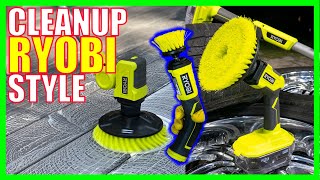 NEW Ryobi Power Scrubbers Review  EZ Cleaning WORKS UNDERWATER [upl. by Garrek511]