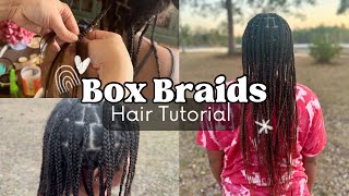 ✨ Box Braid Hair Tutorial  Ombre Hair  Biracial Hair  Ibotta amp Walmart Cash Savings Haul 💰💵 [upl. by Raynard140]