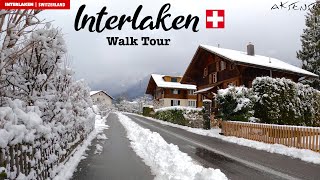 INTERLAKEN Switzerland  Walking Tour of Best tourist place in Switzerland 4K 60fps Video [upl. by Camilo59]