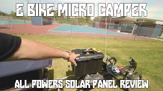 E  Bike Micro Camper  All Powers Solar Panel Review [upl. by Haakon681]