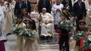 Christmas Midnight Mass with Pope Francis 2022 HD [upl. by Nellaf]