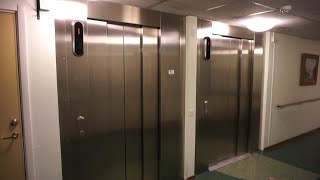 1970s DEVE holeless hydraulic elevators mod by KONE  Hälsingegatan 43 Arbrå Sweden [upl. by Vullo228]