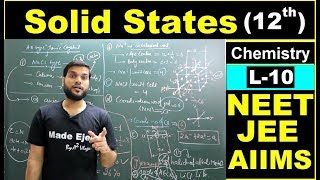 L10 Solid States  NaCl Crystal Structure  NEET JEE AIIMS  By Arvind Arora [upl. by Kathe]