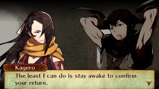 Fire Emblem Fates Birthright  Kagero amp Asugi Support Conversations [upl. by Larimor]