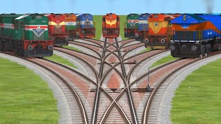 Nine Trains Crossings ❌ Grange kentucky street running trainsbest Railroad Track Trains classic [upl. by Eicyal]