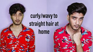 Curly to straight hair at home in tamil  AR STUFFZ [upl. by Asilenna343]