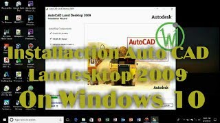 installation autocad landesktop 2009 di windows 10 pro 64 bit [upl. by Ahtelra]