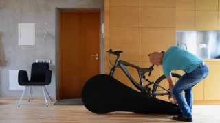 How to apply the Velo Sock Indoor Bicycle Cover [upl. by Nnomae]