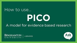 PICO A Model for Evidence Based Research [upl. by Chariot]