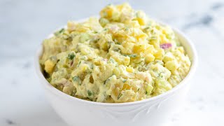 Easy Creamy Potato Salad Recipe [upl. by Darcey]