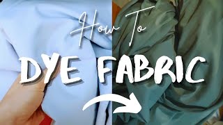 How To Dye Fabric DIY Dyeing Tutorial cotton  naturals [upl. by Notrab]