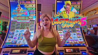 I Found the NEW Lobstermania 5 Grand Slot Machines in Las Vegas [upl. by Airdnaz]