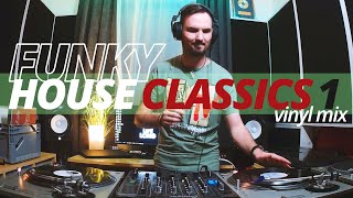 FUNKY HOUSE classics 90s  2000s vinyl mix [upl. by Yldarb693]