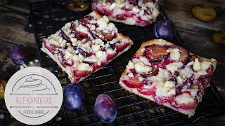 Zwetschgenkuchen mit QuarkÖl Teig  Einfacher Pflaumenkuchen [upl. by Deland]