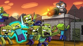 Minecraft  ZOMBIE MILITARY BASE DEFENSE Military vs Zombies [upl. by Dalia]