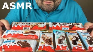 ASMR KINDER DESSERT PARTY Bueno Delice Pingui and Other Kinder Mukbang NO TALKING [upl. by Eilujna97]