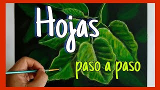 Cómo Pintar HOJAS Paso a Paso Fáciles  Tutorial de Pintura Acrílica para Principiantes 🍃 [upl. by Pepita]