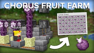 Minecraft Chorus Fruit Farm  AFKable Design [upl. by Citarella]